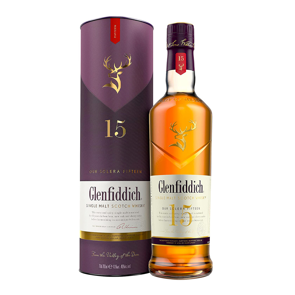 Featured image for “Glenfiddich Single Malt Scotch Whisky 15 Anni (Astucciato)”